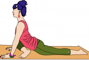 Pigeon hip stretch