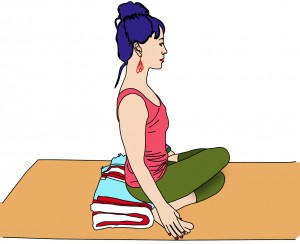 seated hip stretch