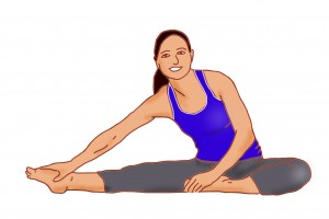 Hamstring and groin stretch for low back pain