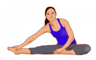 Hamstring and groin stretch for low back pain