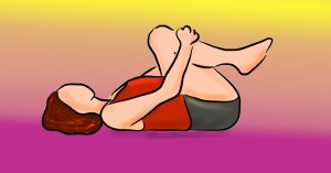 Gentle stretch to release the lower back