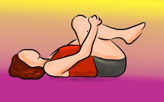 Gentle stretch to release the lower back